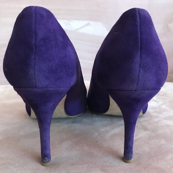Suede purple Aldo pointed toe 4 inch heels - Picture 4 of 6
